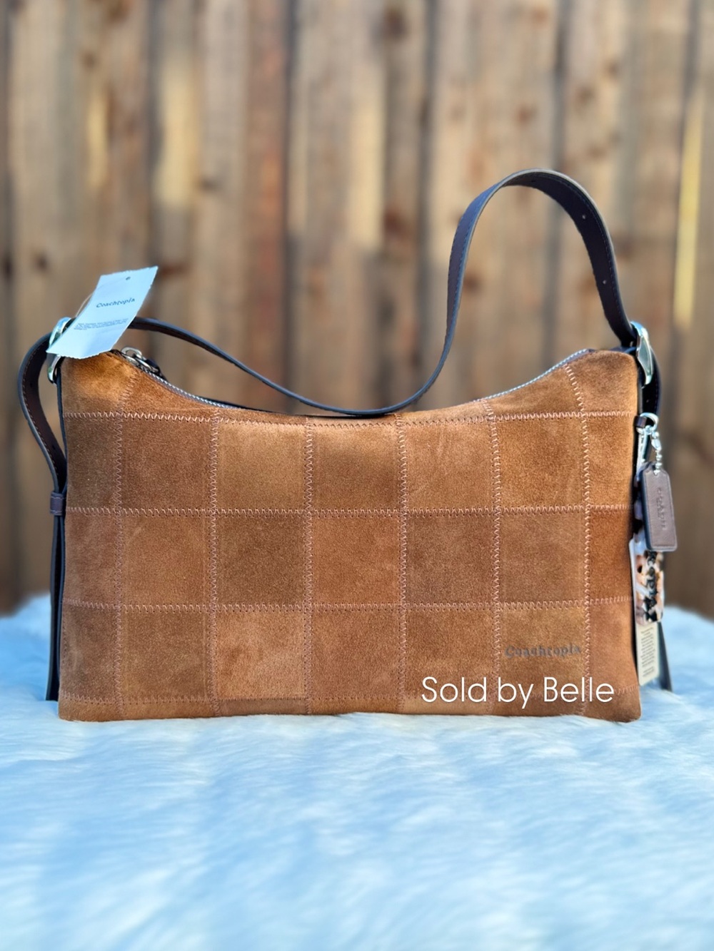 NWT Coachtopia Alter Ego Checkerboard Slouchy Shoulder Bag